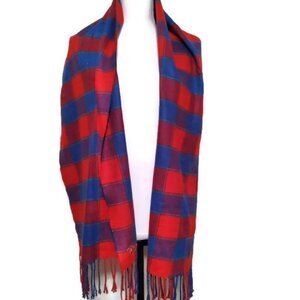 Hollister Plaid Fringed Scarf
